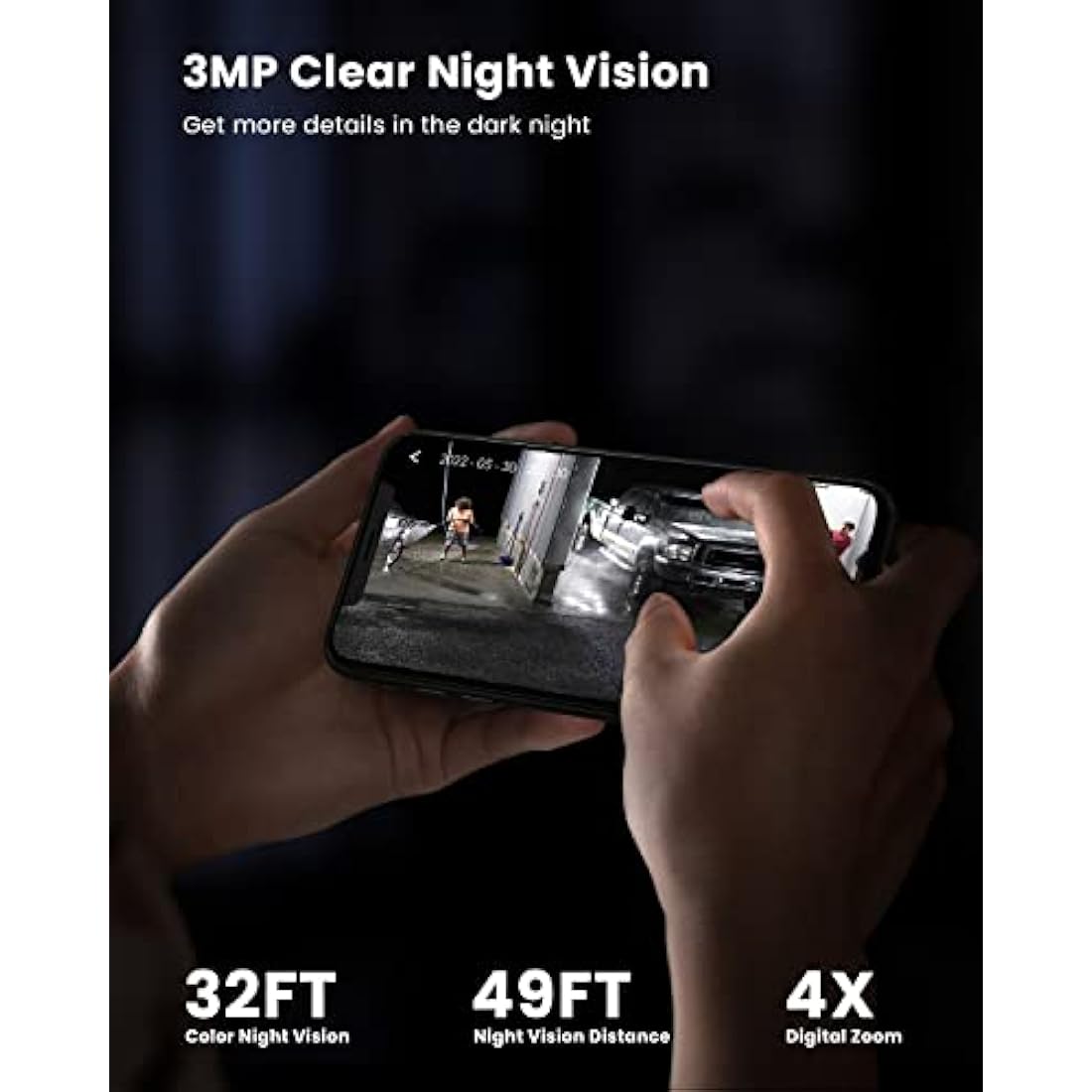 ieGeek 2K Wireless Solar Camera,360° Solar Security Camera Outdoor with 5200mAh Rechargeable Battery Powered,PTZ WiFi CCTV Camera Wireless Outdoor, Pan 355° Tilt 120,PIR Motion Detection