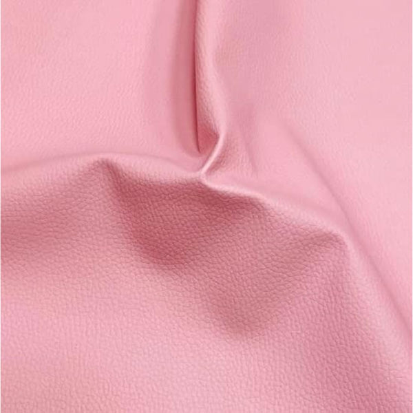 A-Express Grained Faux Leather Fabric Waterproof Heavy Duty Leatherette Vinyl Leathercloth Upholstery Textured Material - Light Pink 1 Metre 100cm x 140cm