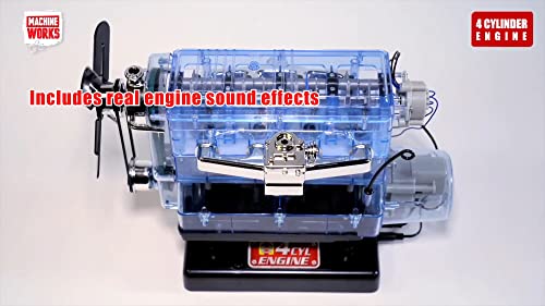 Machine Works Build Your Own Porsche 911 Boxer Engine Toy - Replica Model Building Kit - Features Sounds and Illumination, 280+ Pieces, 10+ Years