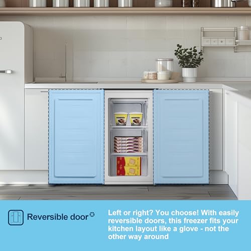 Fridgemaster MUR4545 Small Table Top 45cm Mini Fridge - 45 L - Mechanical Control with Adjustable Thermostat - Reversible Door - 39 dB Low noise - Broad Climate Design - White - E Rated