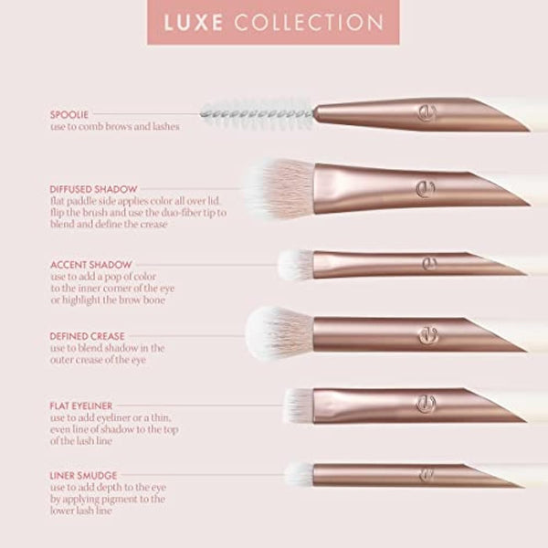 EcoTools Luxe Exquisite Eye Makeup Brush Kit, 6 Piece Set