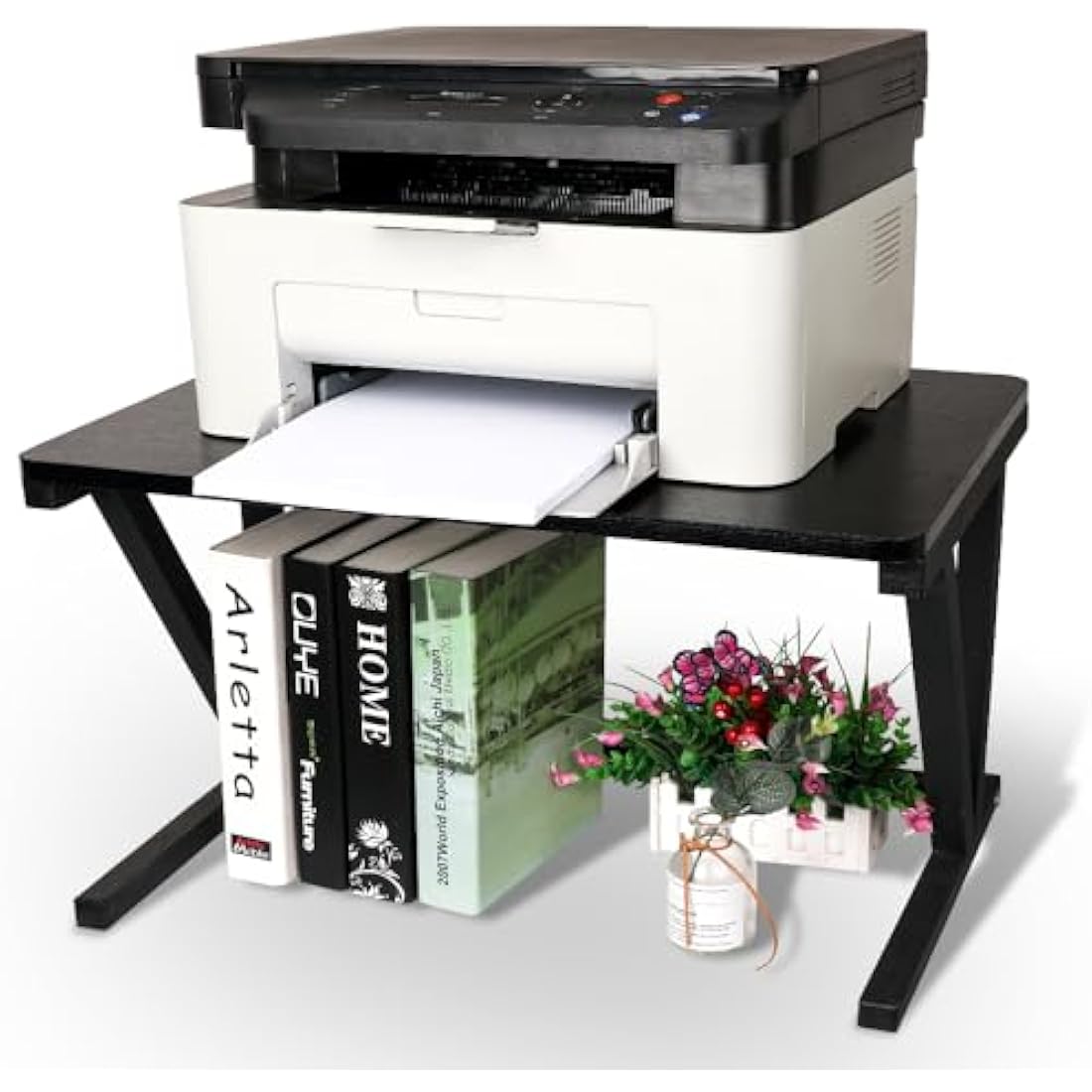 GLOYY Microwave Oven Rack, Wooden Kitchen Counter Shelf About 22'' Wide, Maximum Load 132lb/60kg, 2-Tier Kitchen Appliance Organize for Space Saving,Microwave Shelf