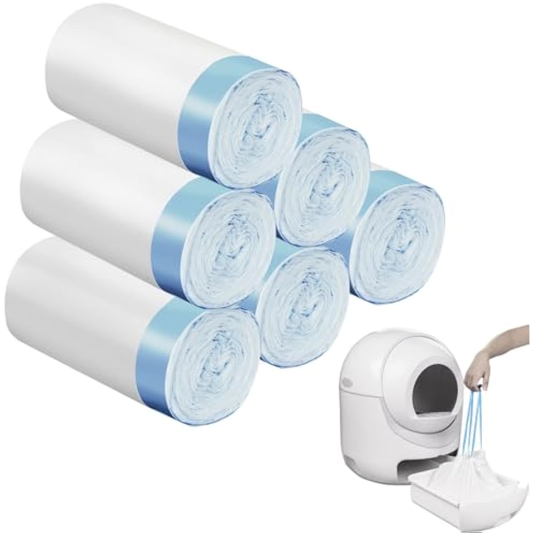 120 Count Extra Large Cat Litter Box Liners, Cat Litter Waste Receptacles Bags for Cleanpethome Self-Cleaning Cat Litter Box