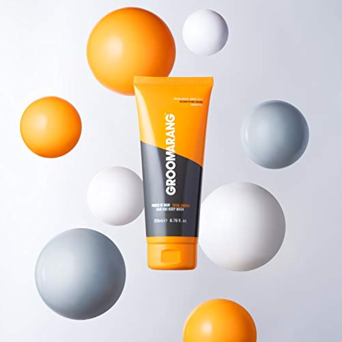 Mens Toiletry Gift Set GROOMARANG ‘Power of Man’ Toiletries Gift Set for Men Includes Hair & Body Wash, Face & Neck Cream, Shaving Gel, Aftershave Gel & Hair Paste