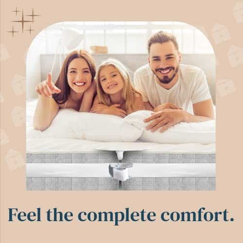 FeelAtHome 10 Inch Wide Bed Bridge Twin to King Converter Kit - Twin Bed Connector King Maker - Bed Gap Filler to Make Twin Beds Into King - Mattress