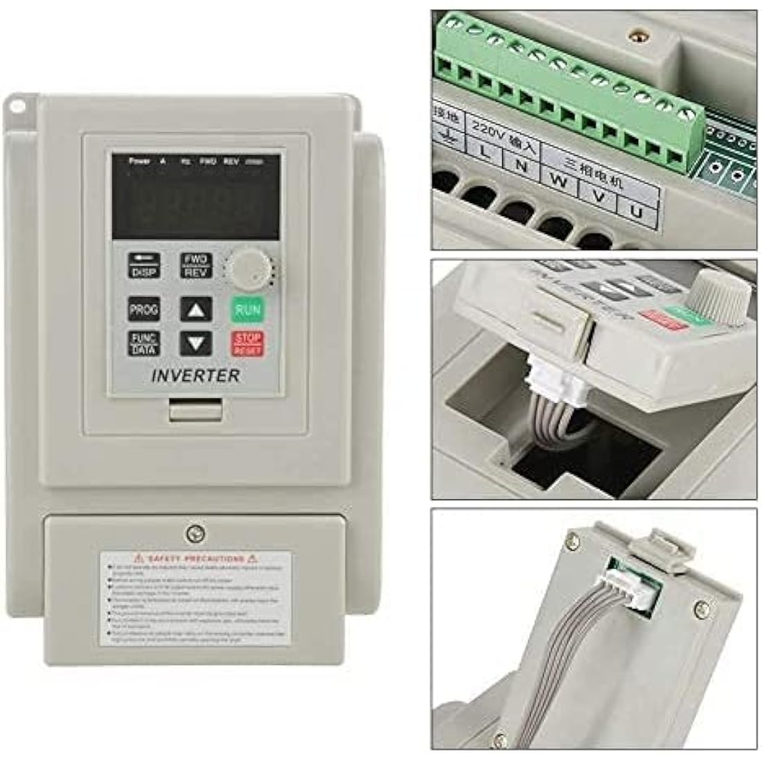 Jadeshay Variable Frequency Drive,2.2KW 220VAC Motor Speed Controller Variable Frequency Converter Single-phase VFD Speed Controller for 3-Phase 2.2kW AC Motor,with Over Heat & Overload Protection