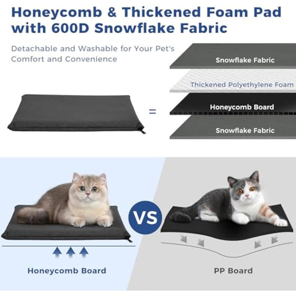 Apollo Walker Pet Carrier Backpack for Large/Small Cats and Dogs, Puppies, Safety Features and Cushion Back Support for Travel, Hiking, Outdoor Use (Black)