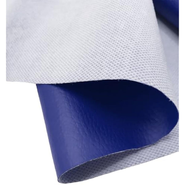 A-Express Grained Faux Leather Fabric Waterproof Heavy Duty Leatherette Vinyl Leathercloth Upholstery Textured Material - Royal Blue 1 Metre 100cm x 140cm