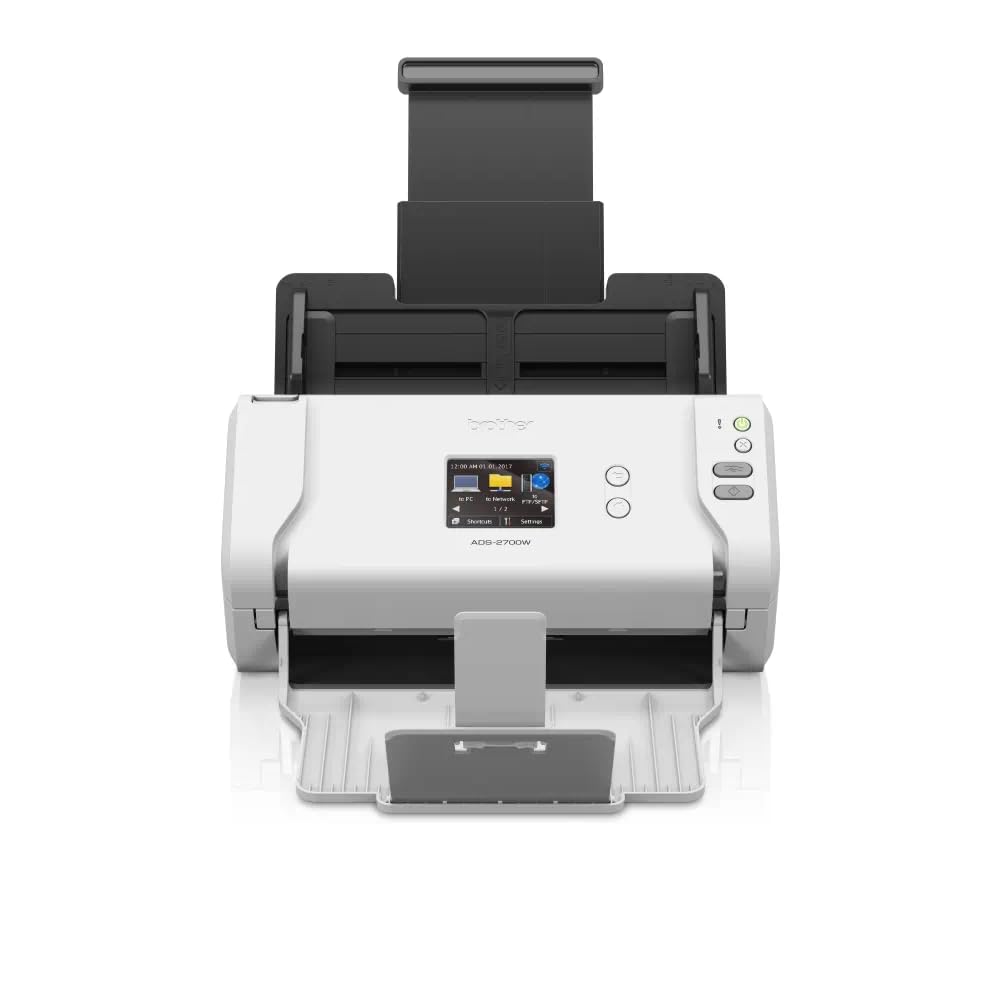 Brother ADS-4300N Desktop Document Scanner |SuperSpeed USB 3.0 |Double-sided |Advanced Image Capture, UK Plug