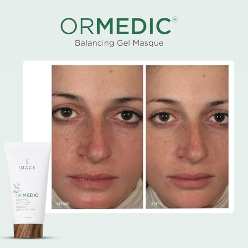 IMAGE Skincare, ORMEDIC Balancing Gel Masque, Helps to Refresh Dry, Tired-Looking Facial Skin, Made with Organic Aloe Vera and Botanical Extracts, 2oz