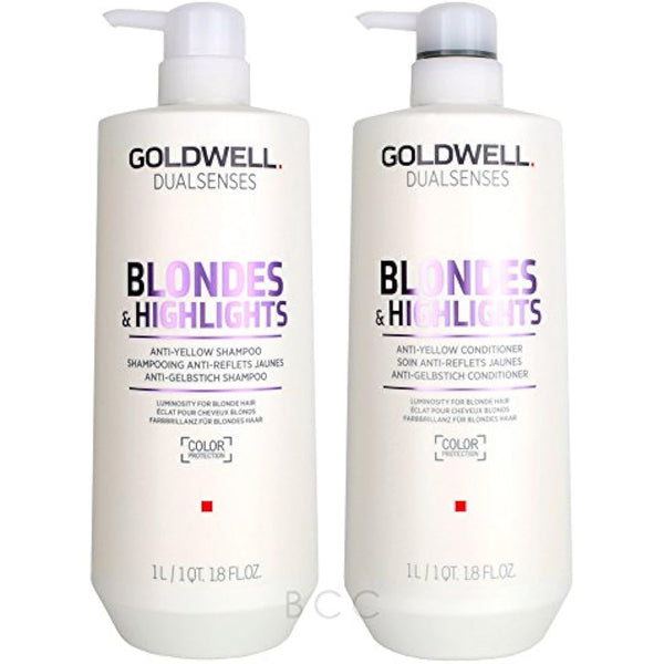 Goldwell Dual Senses Blondes & Highlights Conditioner and Shampoo 25.4 Oz by Goldwell