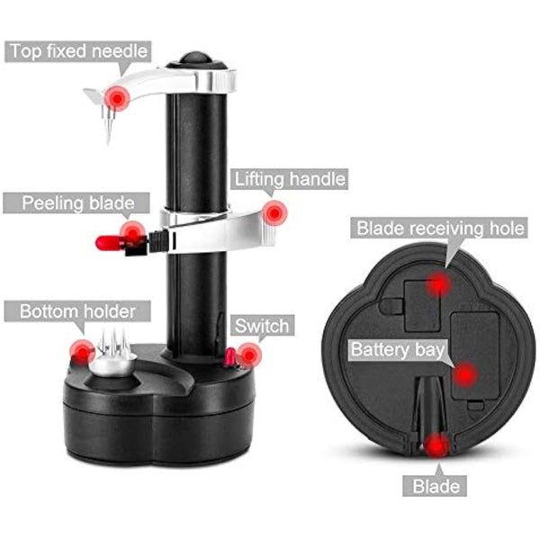 Electric Potato Peelers Automatic Rotating Apple Peeler Potato Peeling Machine Automatic Fruits Vegetables Cutter Kitchen Peeling Tool