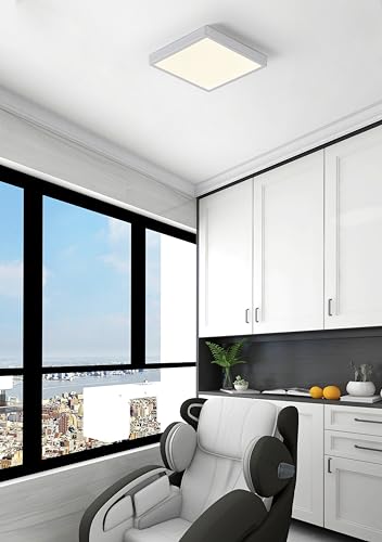 Eglo LED Outdoor Ceiling Light Argolis 2, Outside Light for Wall and Ceiling, Porch Lighting Made of White Metal and Plastic, Exterior lamp Warm