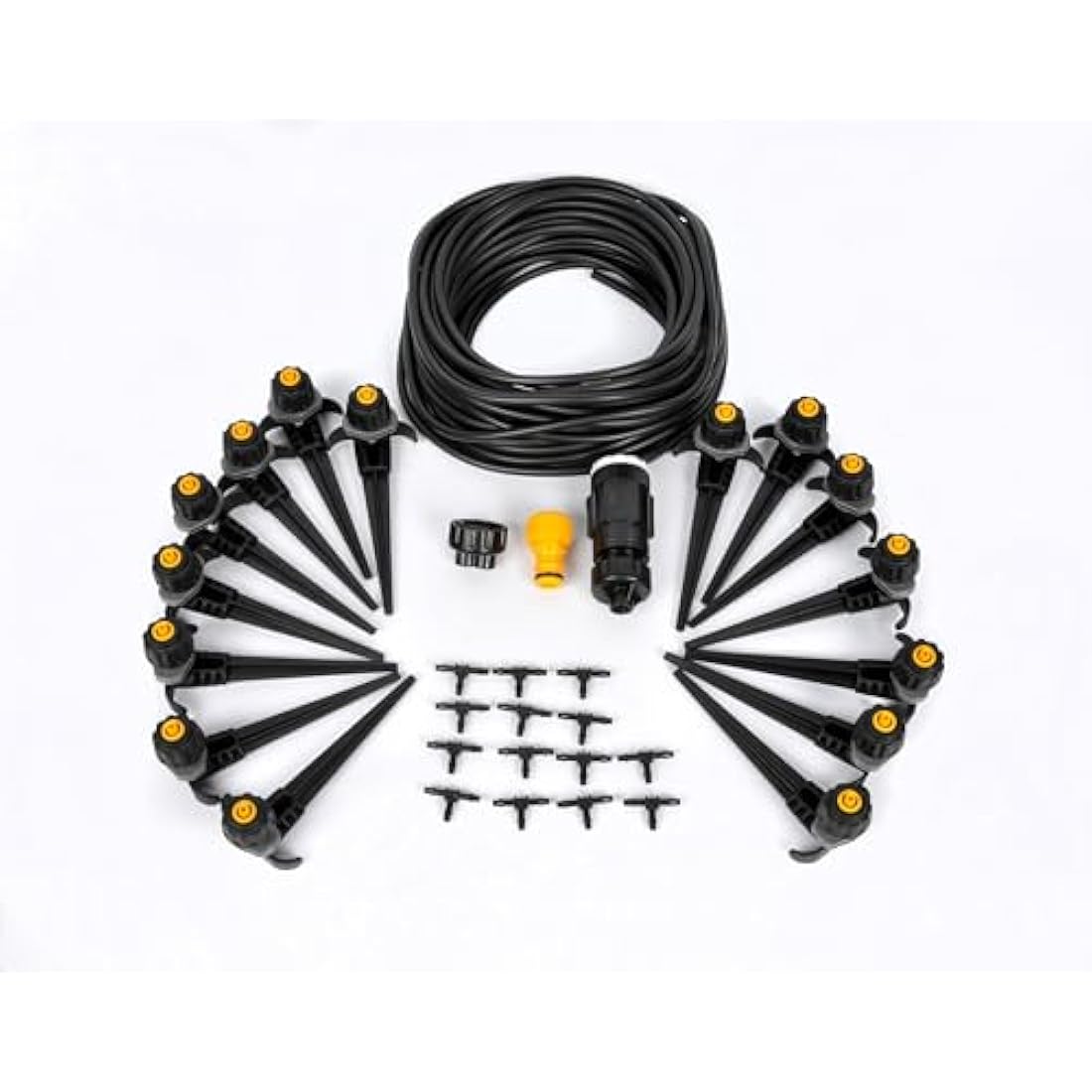 HOZELOCK - Micro Irrigation Kit "Micro Kit" : Ideal for Watering Potted Plants and Hanging Baskets, Easy to Use, Supplied with 15m of Ø 4mm Hose and 15 Drippers for Precise Watering [7024 0000]