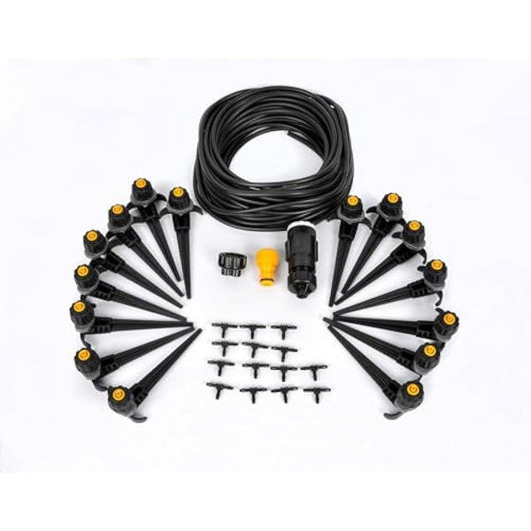 HOZELOCK - Micro Irrigation Kit "Micro Kit" : Ideal for Watering Potted Plants and Hanging Baskets, Easy to Use, Supplied with 15m of Ø 4mm Hose and 15 Drippers for Precise Watering [7024 0000]