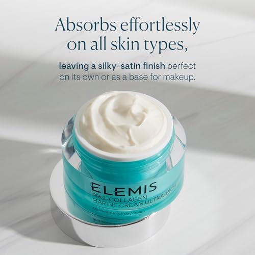 ELEMIS Pro-Collagen Marine Cream SPF30 – Anti-Wrinkle Face Moisturiser, Hydrating Day Cream, 50ml – Original, Ultra-Rich or Rose