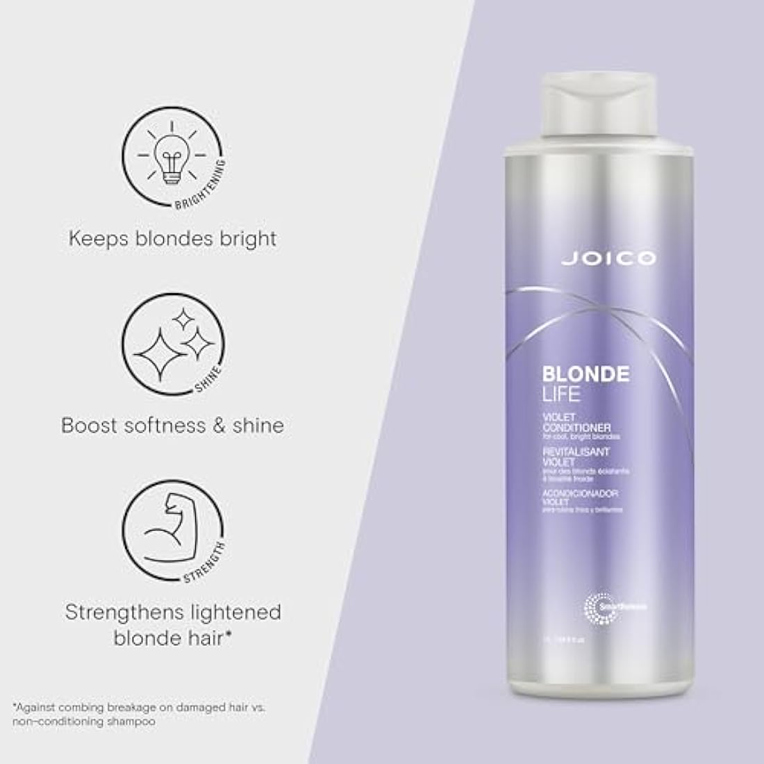 Joico Blonde Life by Violet Conditioner 1000ml, (Pack of 1)