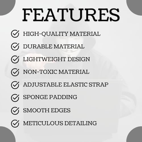 GrassVillage Anonymous Halloween V for Vendetta Mask Set - PARTY, WORLD BOOK WEEK/HALLOWEEN KIT