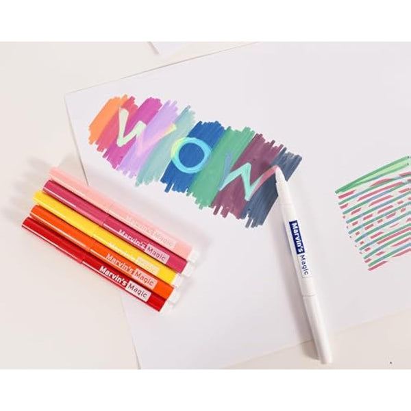 Marvin's Magic - Original x 25 Amazing Magic Marker Pens - Colour Changing Pen Art - Create 3D Lettering or Write Secret Messages - Includes 25 Magic Marker Pens