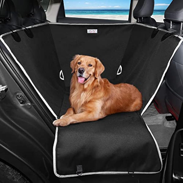 njnj Dog Car Seat Cover for Back Seat - Waterproof Dog Half Hammock for Cars,Scratchproof Pet Backseat Protector,Perdurable,Non-Slip Booster Seat for Small,Medium and Large Dogs