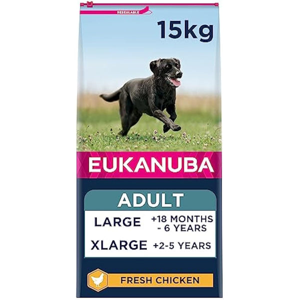 Eukanuba Complete Dry Dog Food for Adult Large and Giant Breeds with Fresh Chicken 15 kg