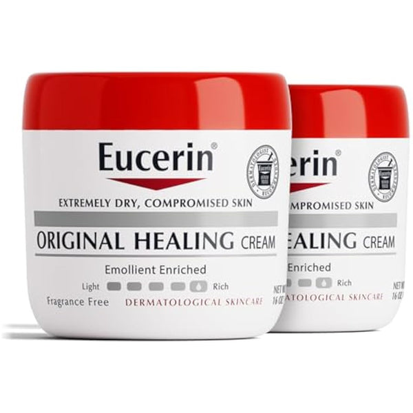 Eucerin, Original Healing, Creme for Very Dry, Sensitive Skin, Fragrance Free (pack of 2)