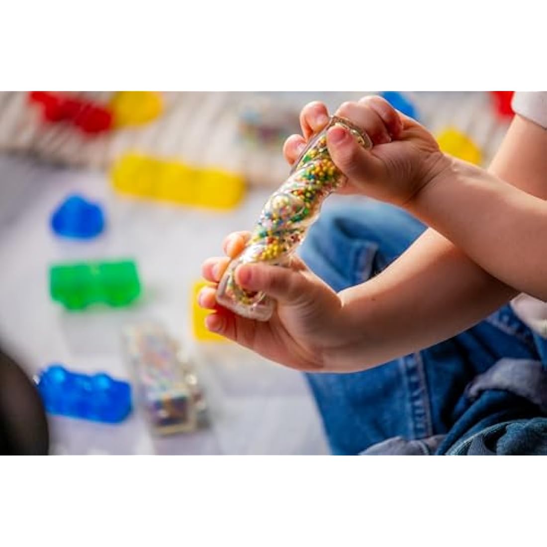 Jelly Blox Vehicle Kit - Includes 35 Blocks - Toddler & Preschool Building Blocks Kids Can Squeeze, Stretch, Squish - Safety Tested & Ouch-Free - Tactile, Sensory Play Toy for Ages 2 Plus