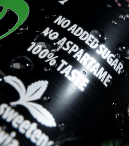 Green Drinks Variety Pack - Low Calorie Sparkling Soft Drinks - Cola, Lemonade, Orange, Cherry - Sweetened with Stevia, No Added Sugar, Natural Caffeine, No Aspartame - Bulk Pack 24 Cans x 330ml