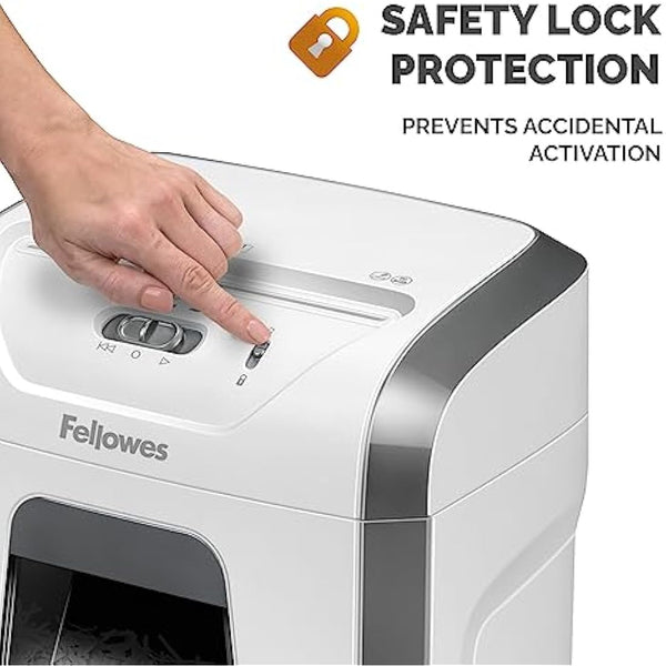 Fellowes Paper Shredder for Home Office Use - 12 Sheet Cross Cut Paper Shredder for Deskside Use - FS-12C Home Shredder with 19L Pull-out Bin - 20 Minute Run-Time - High Security P4 - Amazon Exclusive