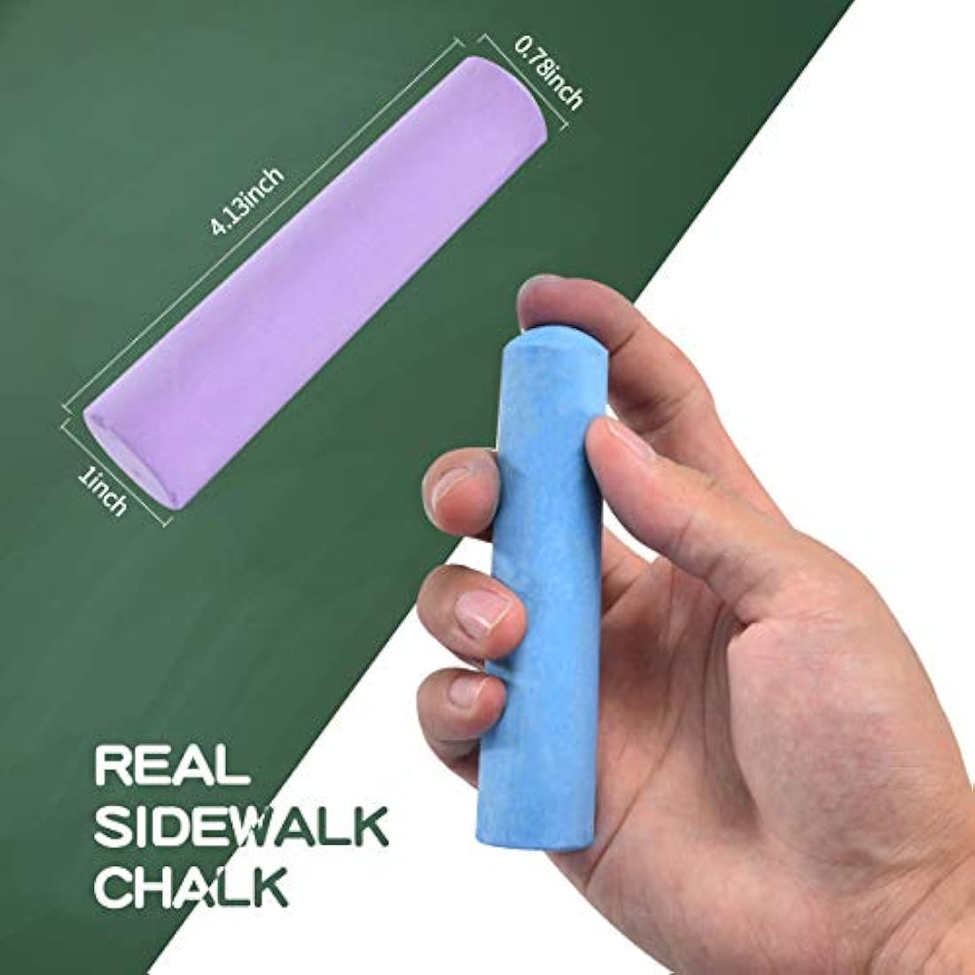 FELIZROCA 60pcs Giant Pavement Chalks for Children Chalk Sidewalk City Chalk Toddlers Outdoor Walking Out the Driveway