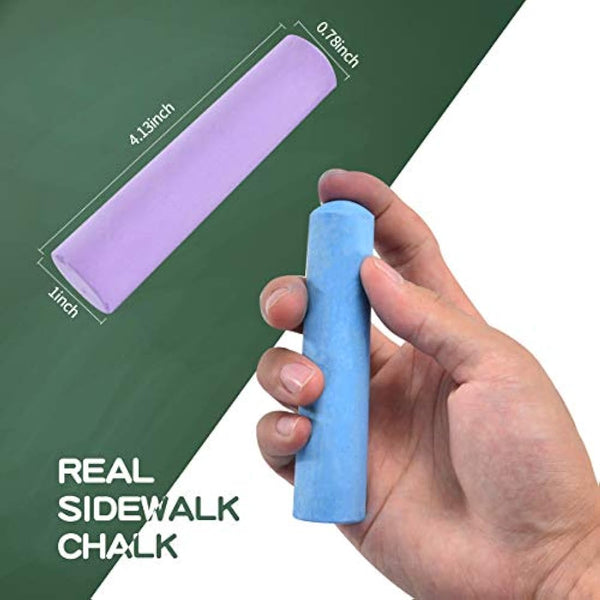 FELIZROCA 60pcs Giant Pavement Chalks for Children Chalk Sidewalk City Chalk Toddlers Outdoor Walking Out the Driveway