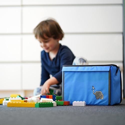 fantifant Building Block Bag with Fold-Out Building Plate Suitable for Building Blocks of Many Brands