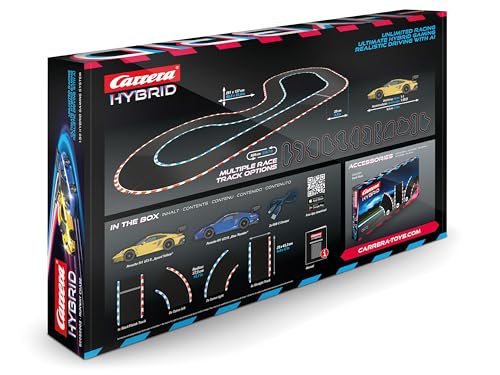 Carrera Hybrid 50050002 "Devil Drivers" Porsche 911 GT3 R 1:50 Scale AI-Supported Race System with Working Lights & USB-C Charging