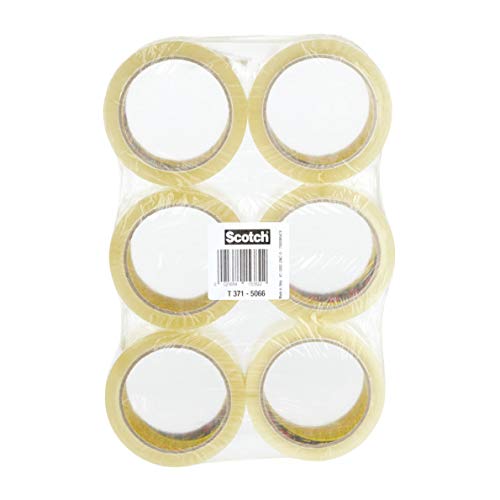 Scotch 28280 Classic Clear Packing Tape. Easy To Unwind Box Sealing Tape. Ideal for Sealing Boxes and Parcels. 6 Rolls