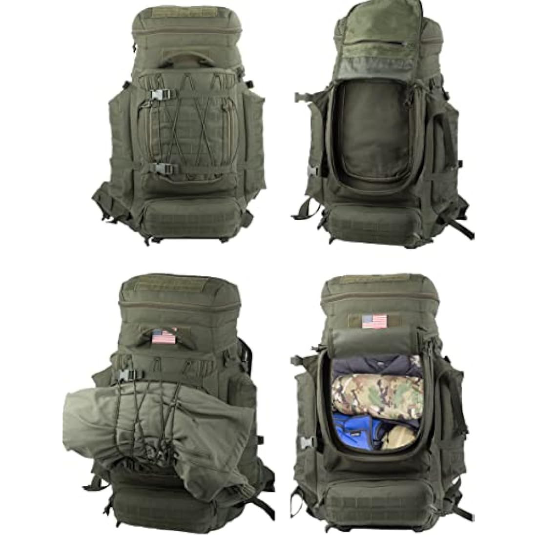 BACKFERRY Large Military Tactical Backpack Army Rucksack Internal Frame Hydration and MOLLE Compatible for Camping,Hunting,Backpacking,Hiking and Wild Adventure 70L