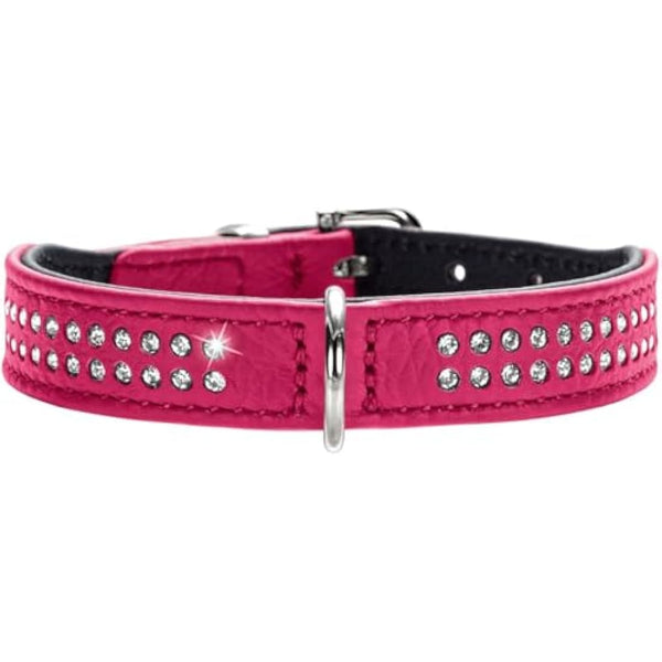 Hunter Dog Collar Nappa Leather Diamond Petit