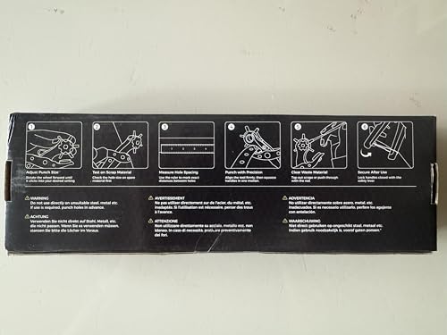 Professional Leather Hole Punch Plier - Tonmifr Heavy Duty 6 Sizes Belt & Watch Band Hole Puncher Tool, Leather Craft Tool for Belts, Handbags, Straps, Precision Ground Punches with Non-Slip Grips