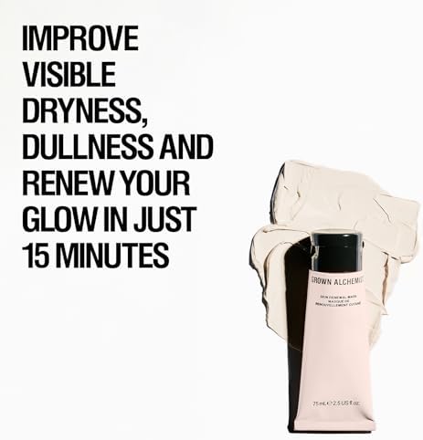 Grown Alchemist Skin Renewal Mask - Creamy, Wash-off Clay Mask – Gently Exfoliates and Boosts Hydration for Radiant Skin – Fruit Acids and Echinacea – 75ml
