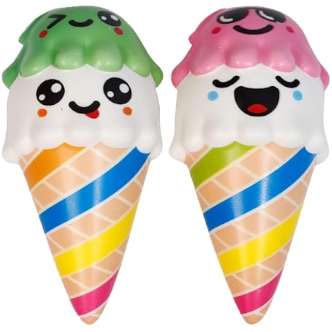 Anboor Squishies Set Toys Squeeze Ice Cream Squishy 2 Pcs Slow Rising Squeeze Toys Stress Relief Kawaii Soft Squishies Sensory Toys Gift Collection
