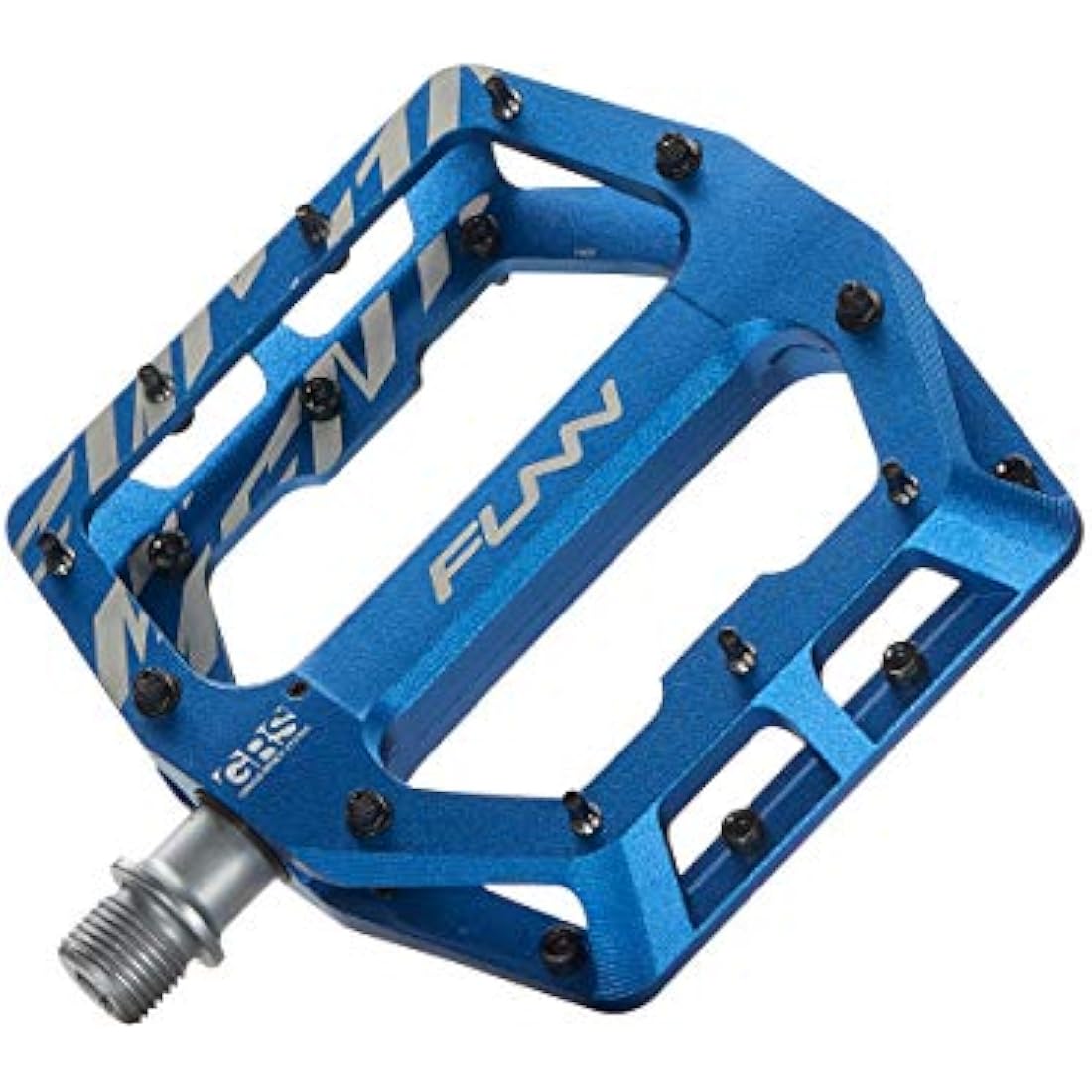 Funn Funndamental Flat Pedals - Wide Platform Bicycle Pedals for BMX/MTB Mountain Bike, Adjustable Grip for Outstanding Stability, 9/16-inch CrMo Axle