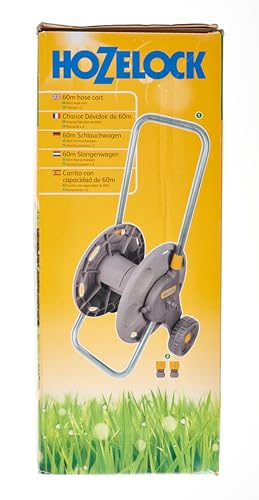HOZELOCK - Cart Reel 60 m without Equipment : Max Capacity 60m, Reinforced Axis, Freestanding, Stable and Easy to Use, Integrated Handle, Supplied