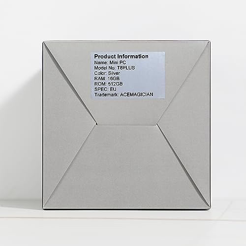 T8Plus Mini PC, 12th Gen Intel Alder Lake N95 (up to 3.40Ghz), 8GB DDR4 256GB M.2 SSD Mini Desktop PC with Dual Ethernet/4K HDMI*3, 2,4/5 G WiFi,BT4.2 for home theatre/office/school