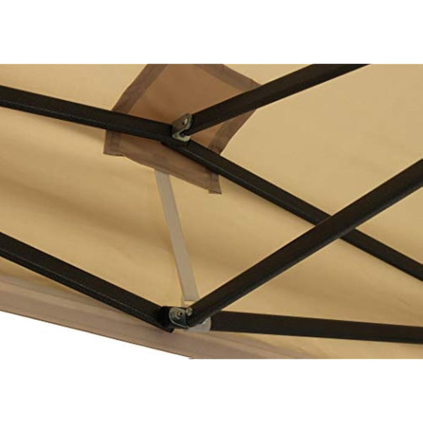 All Seasons Gazebos 2.5x2.5m Heavy Duty Fully Waterproof Pop up Gazebos and 4 Premium Side Walls - Beige