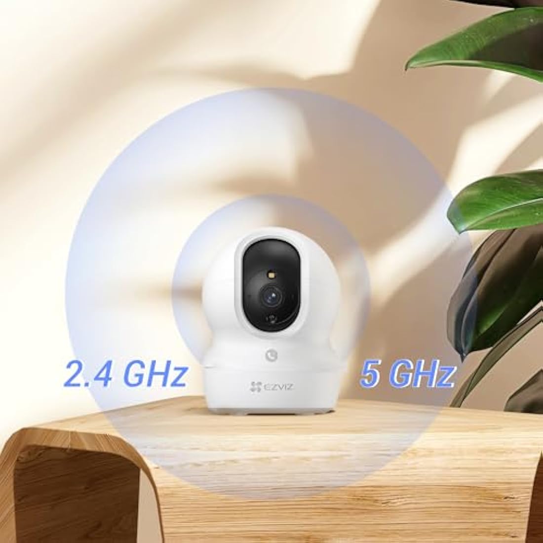 EZVIZ 4MP Indoor Camera No Monthly Fee, 512GB Supports, Spotlight Colour Night Vision, Dual Band Wifi, One-touch-calling Button, Two-way Audio, Sound/Human Detection, Works with Alexa (CP1 Pro 2K+)