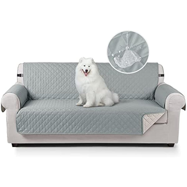 TAOCOCO Sofa Covers 100% Waterproof Sofa Slipcovers 3 Seater,Non Slip Cover for Kids/Dogs/Pets,Washable Sofa Protector with Elastic Strap(Mint Green,UPDATE of Cloth)