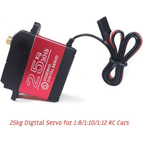 ANNIMOS Pack of 2 Digital Servo 25KG Full Metal Gear High Torque Waterproof for RC Car Crawler Robot