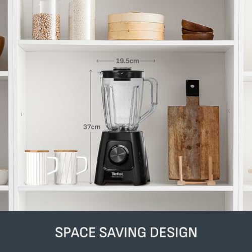 Tefal Blend Up Powerful Mini Blender, Quiet Mode, 8 Auto Programmes, Auto Cleaning Programme, 2 Durable Bottles 0.7L & 0.4L, Smoothies, Protein Shakes, Cocktails, Ice Crush, Hummus, 6 Blades BL19H4G0