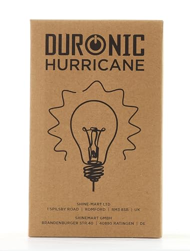 Duronic Camping Lantern Rechargeable LED Camping Light Hurricane, 5W Wind Up Flashlight Torch Lanterns for Hiking, Wind-up Emergency Light with 3 Light Modes for Outdoor Activities