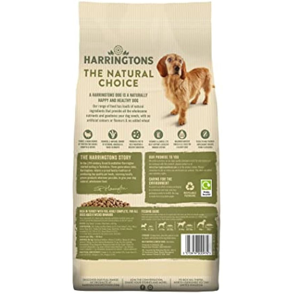 Harringtons Complete Dry Dog Food Turkey & Rice 4x2kg - Made with All Natural Ingredients