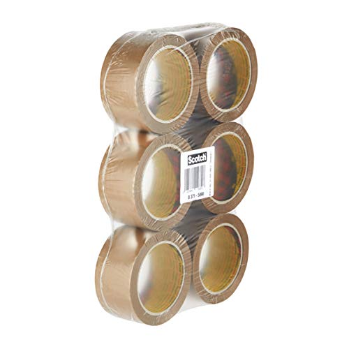Scotch 28280 Classic Clear Packing Tape. Easy To Unwind Box Sealing Tape. Ideal for Sealing Boxes and Parcels. 6 Rolls